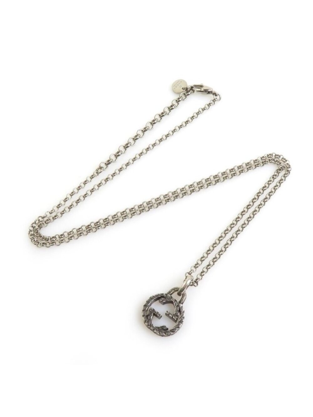 Gucci Necklace Interlocking Silver - Picture 2 of 9